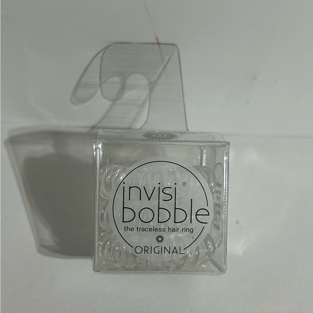 Invisibobble Original Traceless Hair Ring Tie Coil Clear 3pk NEW
